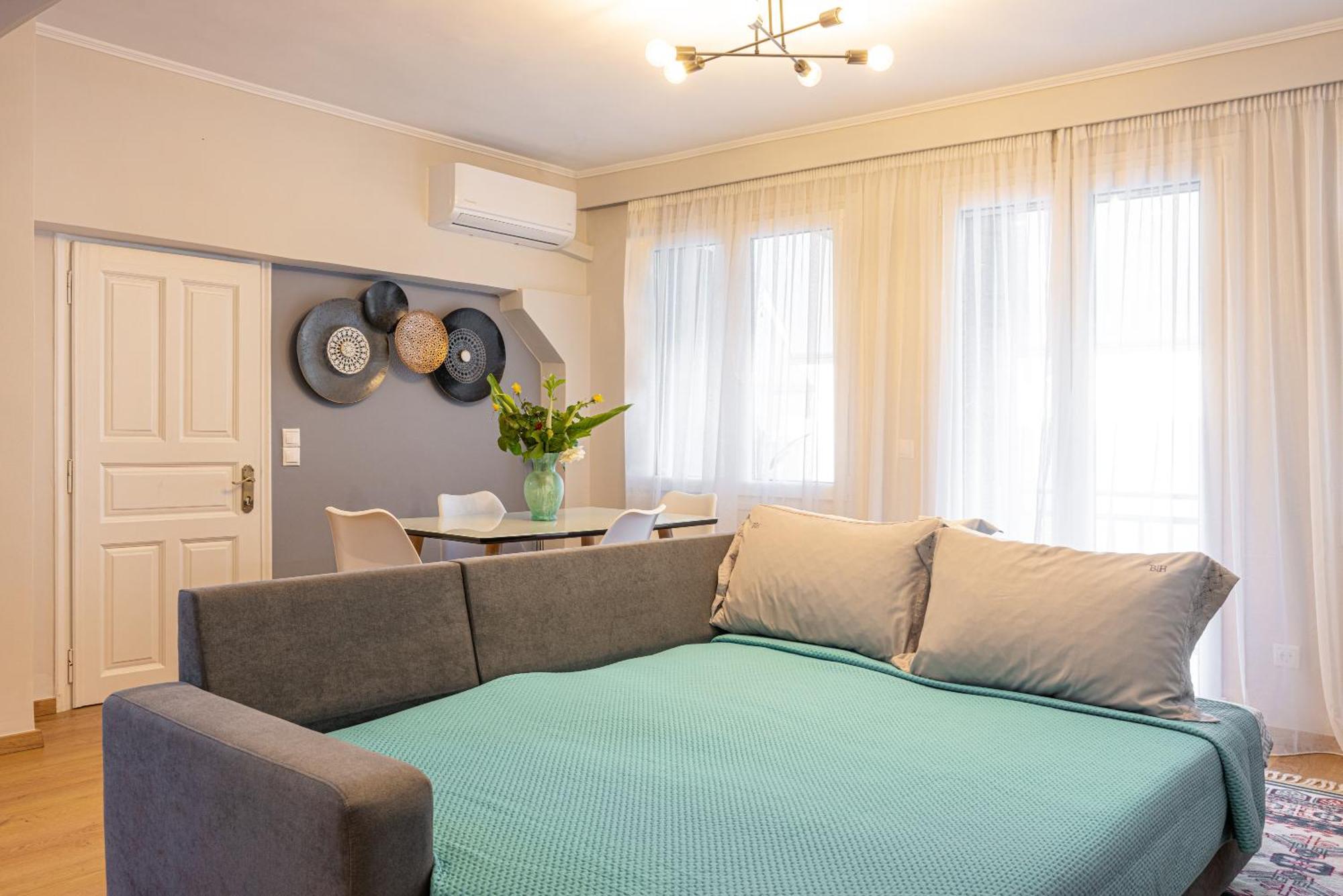 Pythagorio Blue Street Apartment With Balcony Exterior photo